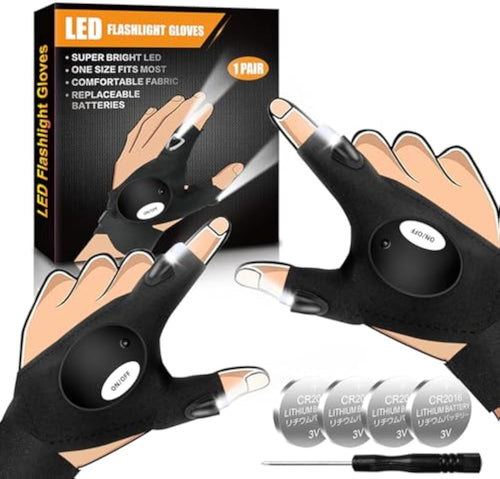 💥【Christmas Discount】Hands-Free LED Flashlight Gloves🎄